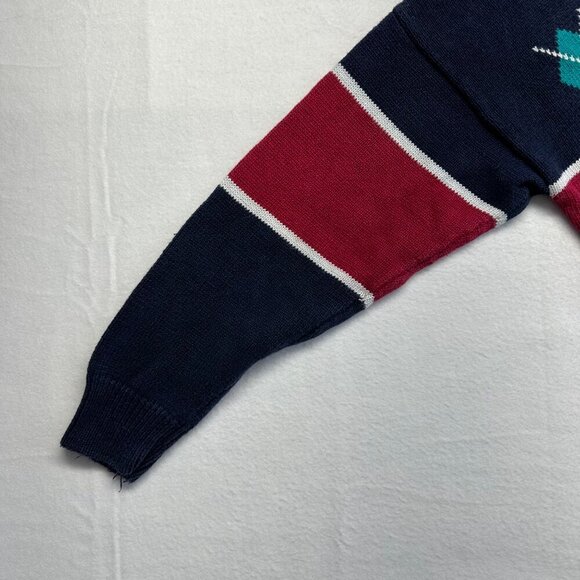 Par Four Womens Vintage Argyle Golf Crewneck Pullover Sweater Size L Preppy - Picture 4 of 11